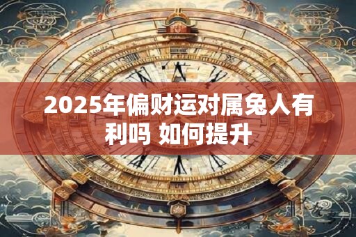 2025年偏财运对属兔人有利吗 如何提升