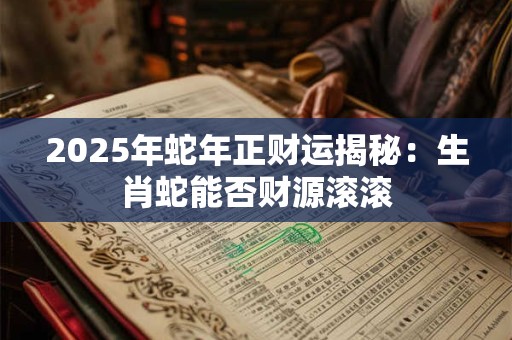 2025年蛇年正财运揭秘：生肖蛇能否财源滚滚