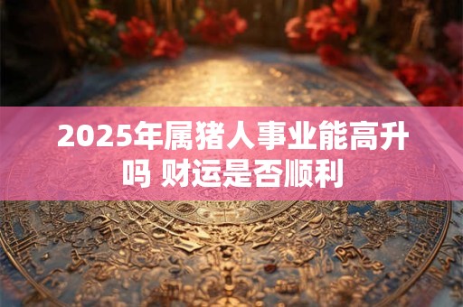 2025年属猪人事业能高升吗 财运是否顺利