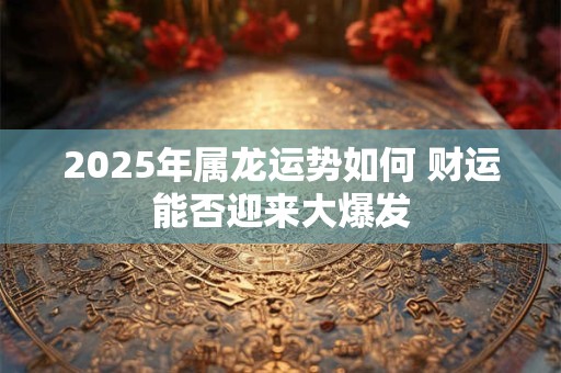2025年属龙运势如何 财运能否迎来大爆发
