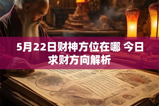 5月22日财神方位在哪 今日求财方向解析