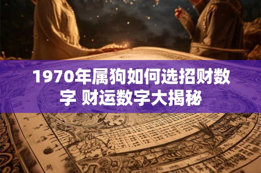 1970年属狗如何选招财数字 财运数字大揭秘