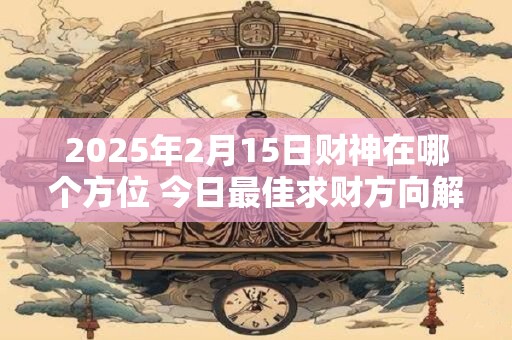 2025年2月15日财神在哪个方位 今日最佳求财方向解析