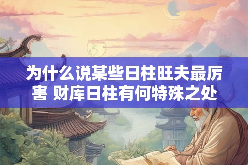 为什么说某些日柱旺夫最厉害 财库日柱有何特殊之处