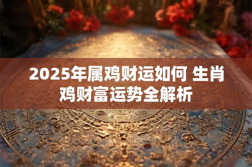 2025年属鸡财运如何 生肖鸡财富运势全解析