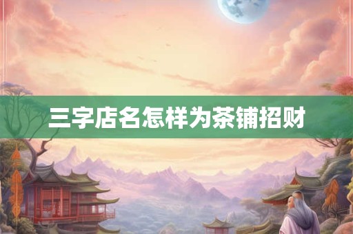 三字店名怎样为茶铺招财