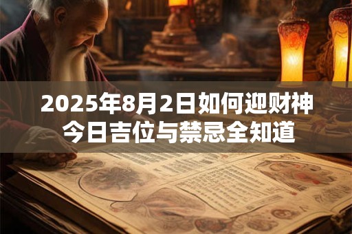 2025年8月2日如何迎财神 今日吉位与禁忌全知道