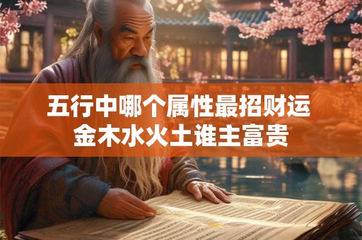 五行中哪个属性最招财运 金木水火土谁主富贵