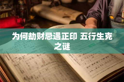 为何劫财忌遇正印 五行生克之谜