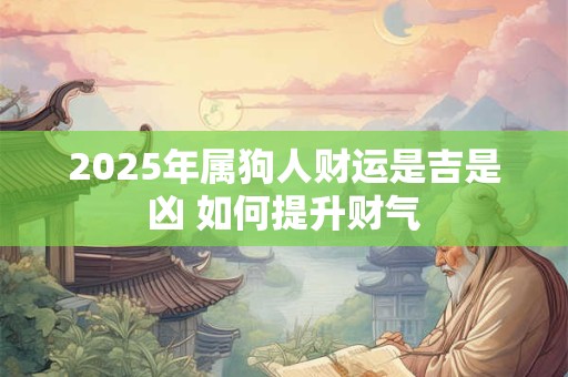 2025年属狗人财运是吉是凶 如何提升财气