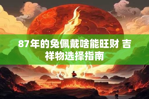 87年的兔佩戴啥能旺财 吉祥物选择指南