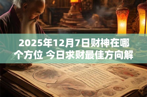 2025年12月7日财神在哪个方位 今日求财最佳方向解析