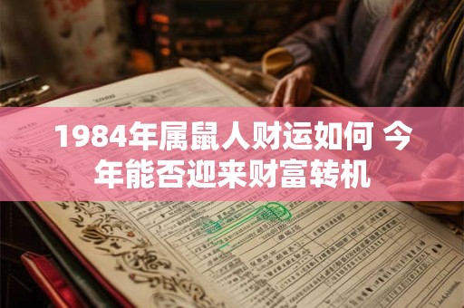 1984年属鼠人财运如何 今年能否迎来财富转机