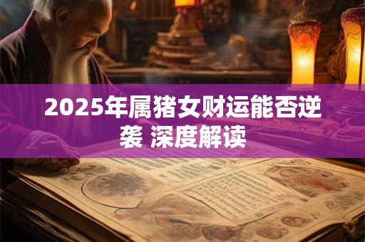 2025年属猪女财运能否逆袭 深度解读