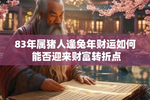 83年属猪人逢兔年财运如何 能否迎来财富转折点