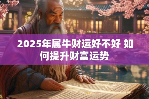 2025年属牛财运好不好 如何提升财富运势