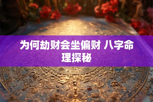 为何劫财会坐偏财 八字命理探秘