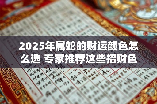 2025年属蛇的财运颜色怎么选 专家推荐这些招财色