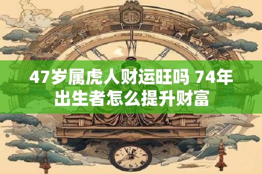 47岁属虎人财运旺吗 74年出生者怎么提升财富