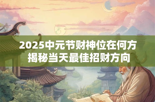 2025中元节财神位在何方 揭秘当天最佳招财方向