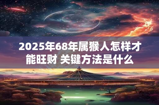 2025年68年属猴人怎样才能旺财 关键方法是什么