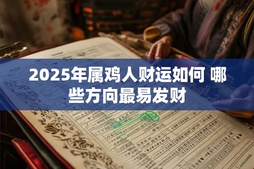 2025年属鸡人财运如何 哪些方向最易发财