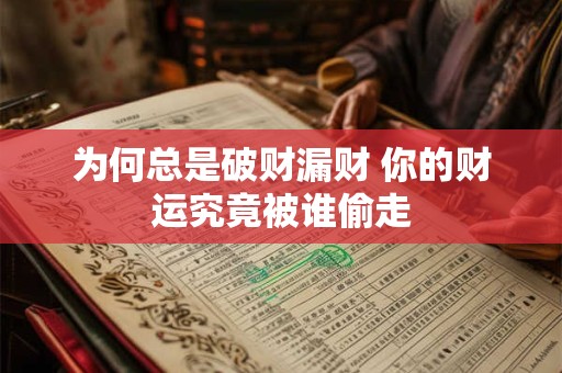 为何总是破财漏财 你的财运究竟被谁偷走