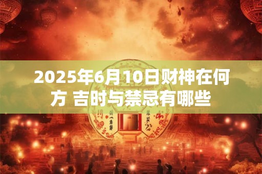 2025年6月10日财神在何方 吉时与禁忌有哪些
