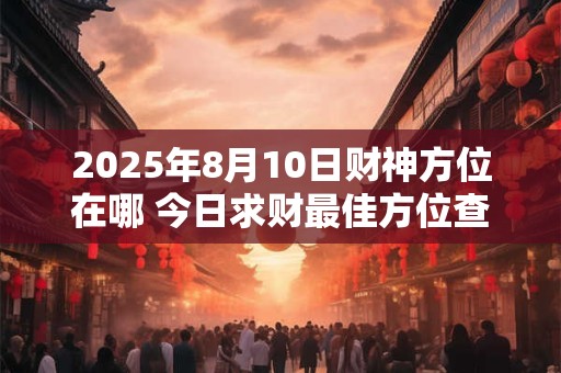 2025年8月10日财神方位在哪 今日求财最佳方位查询