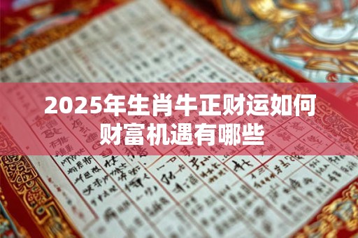 2025年生肖牛正财运如何 财富机遇有哪些