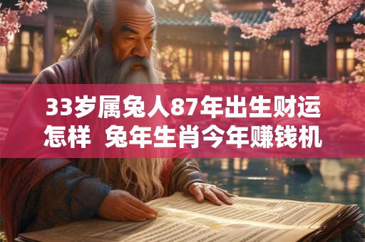 33岁属兔人87年出生财运怎样  兔年生肖今年赚钱机会多吗