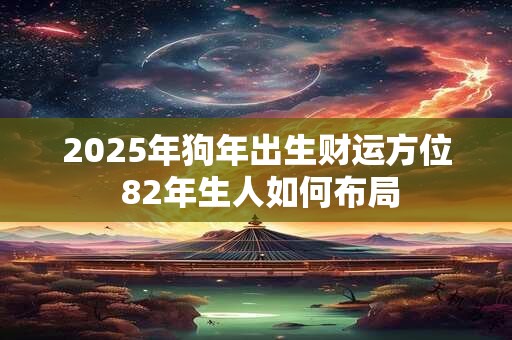 2025年狗年出生财运方位 82年生人如何布局