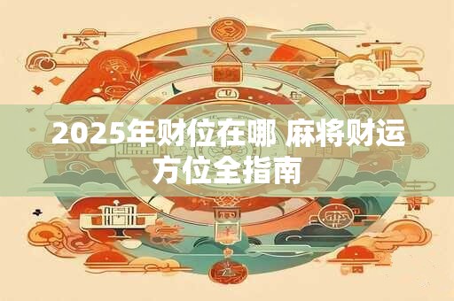 2025年财位在哪 麻将财运方位全指南
