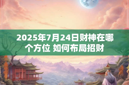 2025年7月24日财神在哪个方位 如何布局招财