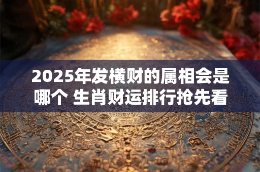 2025年发横财的属相会是哪个 生肖财运排行抢先看