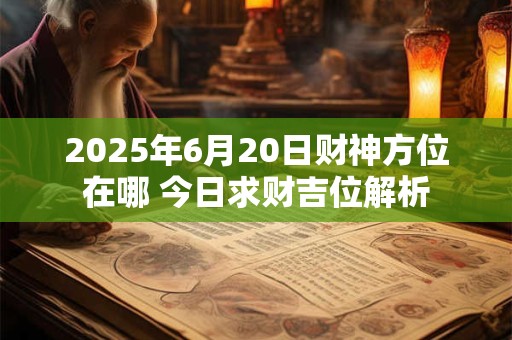 详细阅读:2025年6月20日财神方位在哪 今日求财吉位解析 2025年6月20日财神方位在哪 今日求财吉位解析
