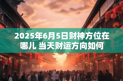 2025年6月5日财神方位在哪儿 当天财运方向如何