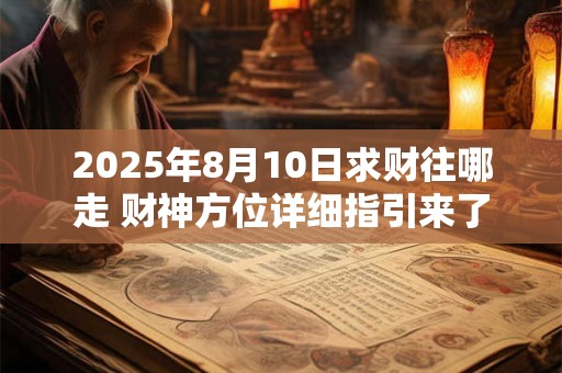 2025年8月10日求财往哪走 财神方位详细指引来了