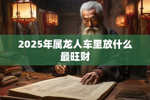 2025年属龙人车里放什么最旺财
