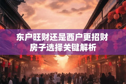 东户旺财还是西户更招财 房子选择关键解析