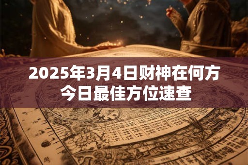 2025年3月4日财神在何方 今日最佳方位速查