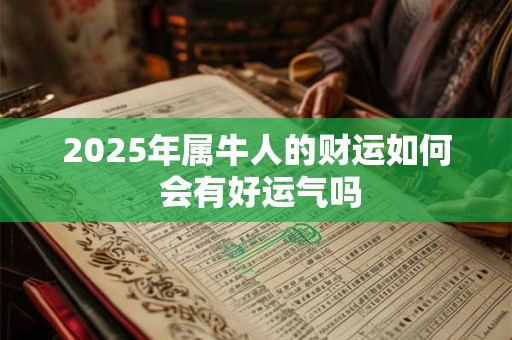 2025年属牛人的财运如何 会有好运气吗