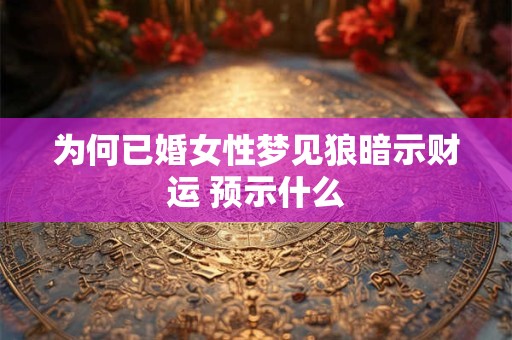 为何已婚女性梦见狼暗示财运 预示什么