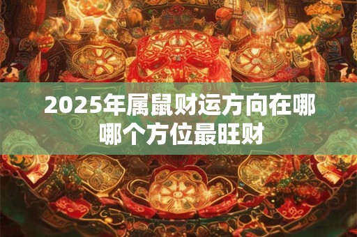 2025年属鼠财运方向在哪 哪个方位最旺财