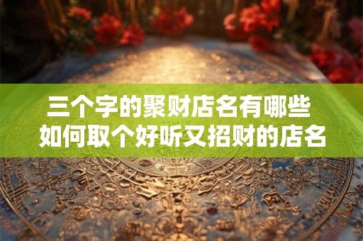 三个字的聚财店名有哪些 如何取个好听又招财的店名