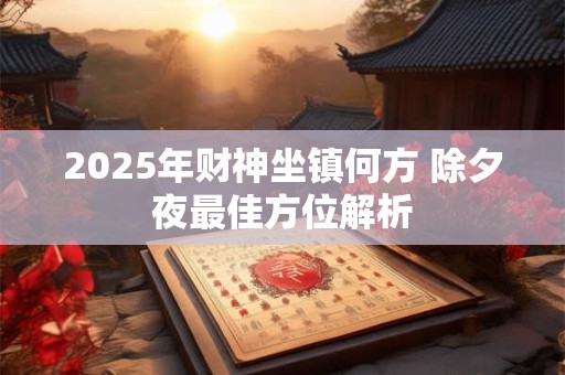 2025年财神坐镇何方 除夕夜最佳方位解析