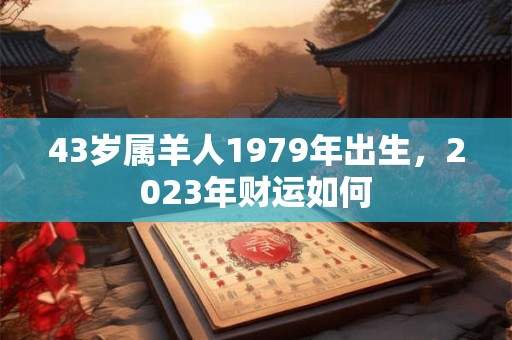43岁属羊人1979年出生，2023年财运如何