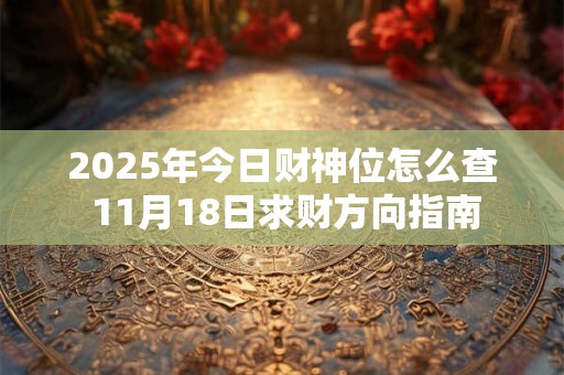 2025年今日财神位怎么查 11月18日求财方向指南