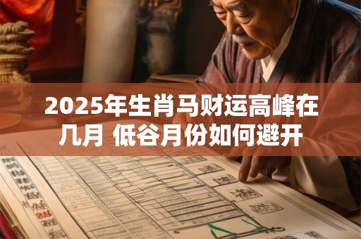 2025年生肖马财运高峰在几月 低谷月份如何避开