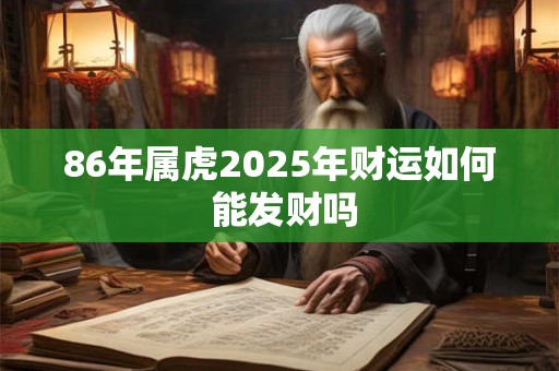 86年属虎2025年财运如何 能发财吗